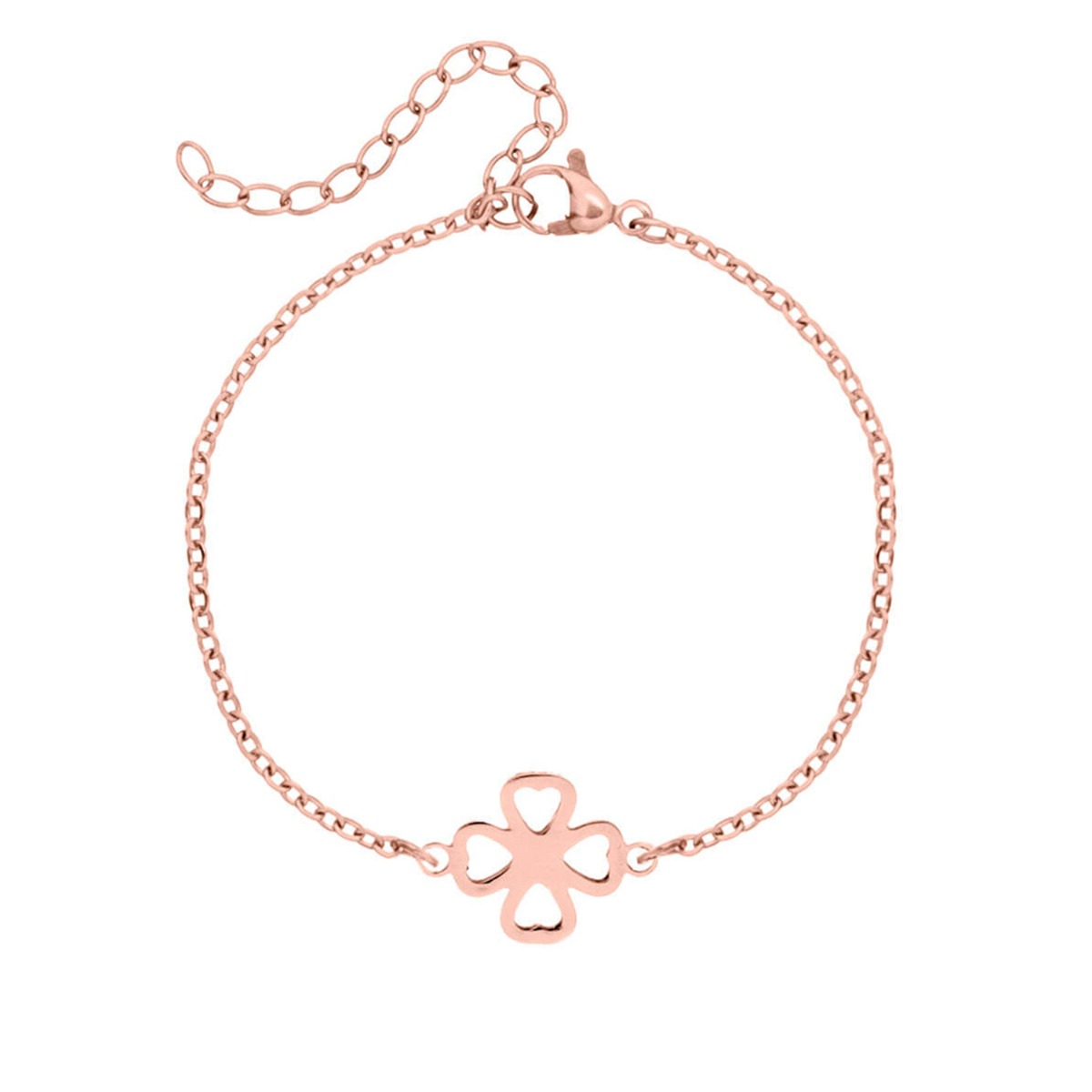 Klavertje Vier Armband Rose Goud Minimalistische Sieraden