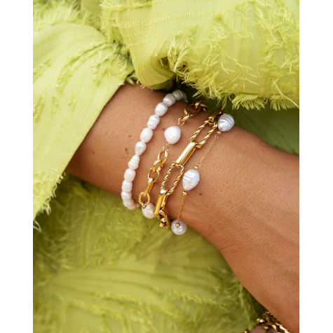 Pearl bracelet goldplated