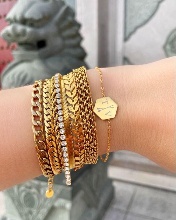 Armband blaadjes goud | Armbanden | Shop Finaste.nl