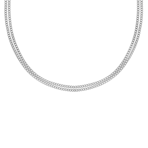 Zilveren minimalistische ketting