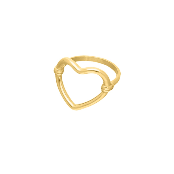 zuiden laat staan Verward zijn Open heart ring goud kleurig | Hartjes ringen | Shop bij Finaste.nl