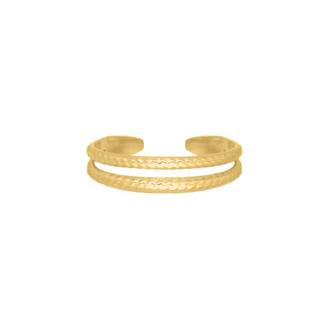 Dubbele gedraaide ring verstelbaar goudkleurig