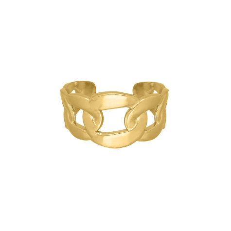 Verstelbare ring chain link goudkleurig