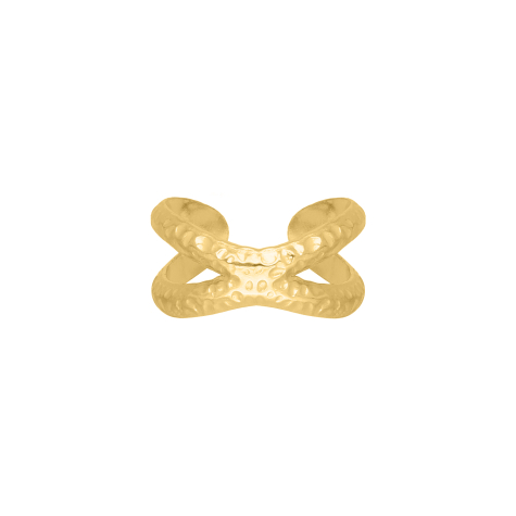 Gekruiste ring verstelbaar goudkleurig