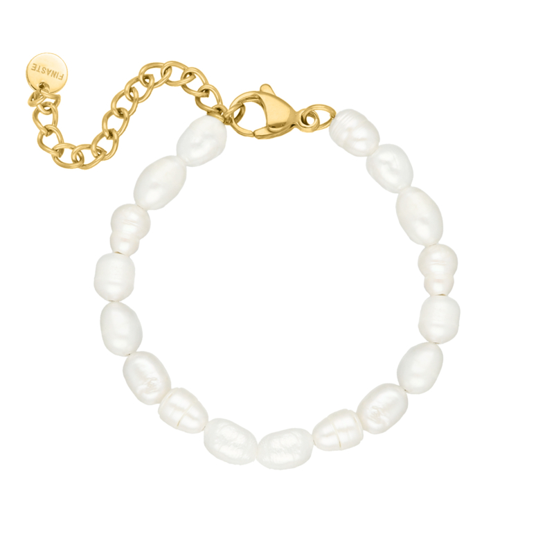 Pearl bracelet goldplated