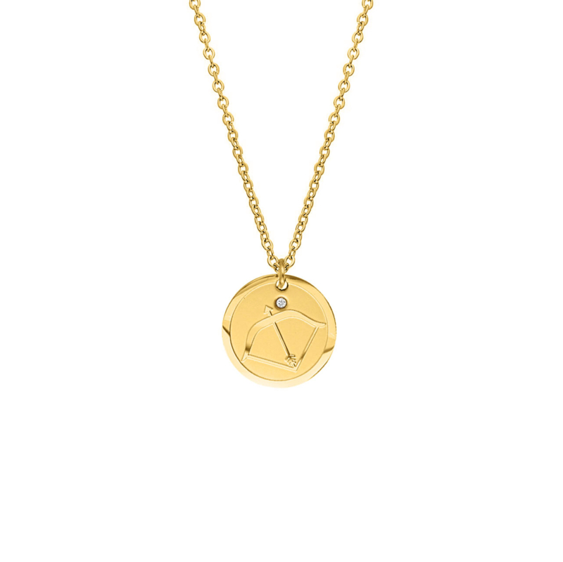 Zodiac sign ketting goldplated