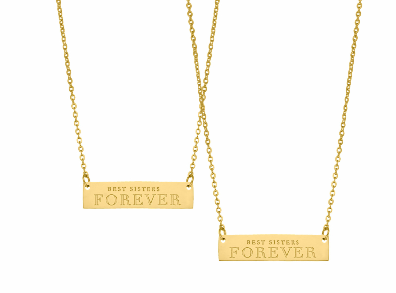 Best Sisters Forever Ketting Set Goud Kleurig