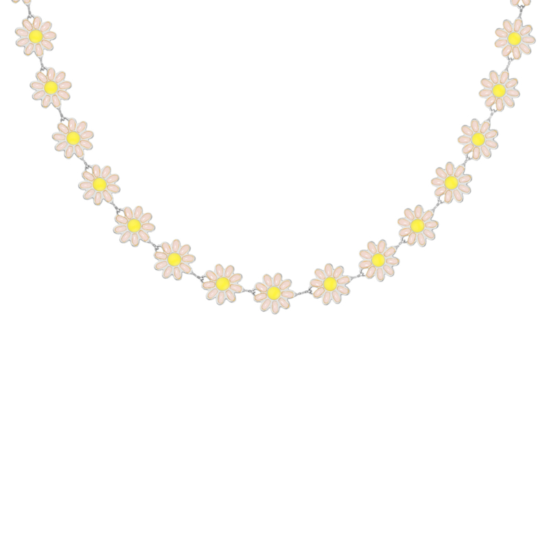 Bijou bloom necklace pink