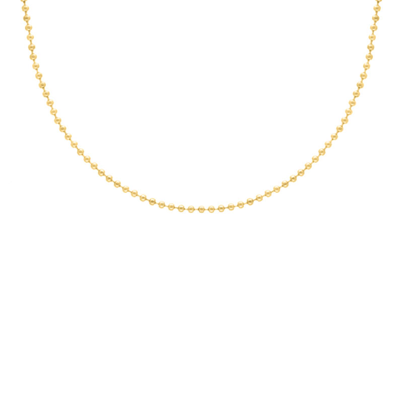 Gouden ketting met bolletjes