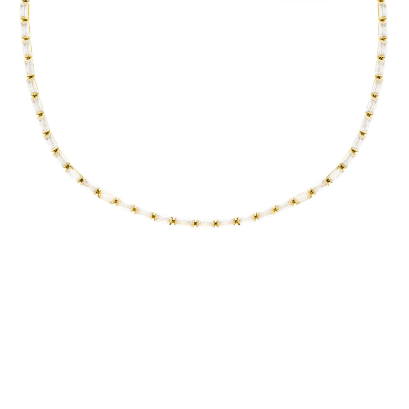 Luxury Tennis Ketting Goldplated 