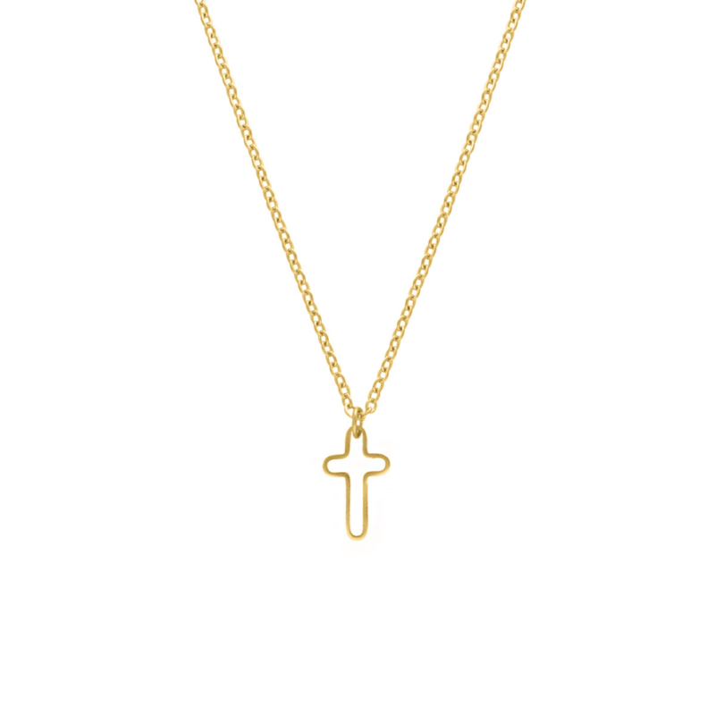 Cross necklace goldplated