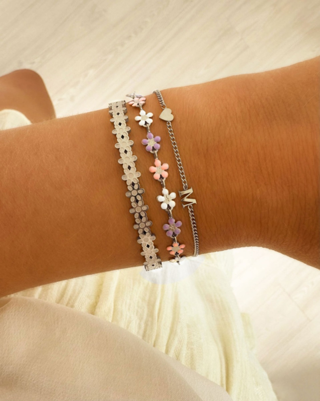 Bangle met bloemetjes