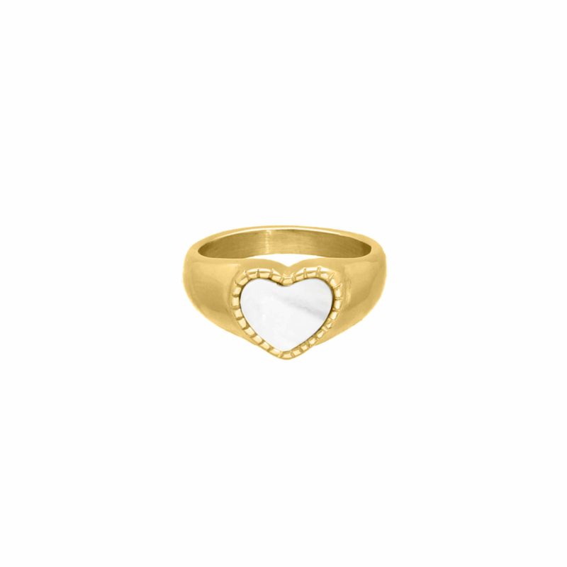 Fashionista ring sea shell goudkleurig 