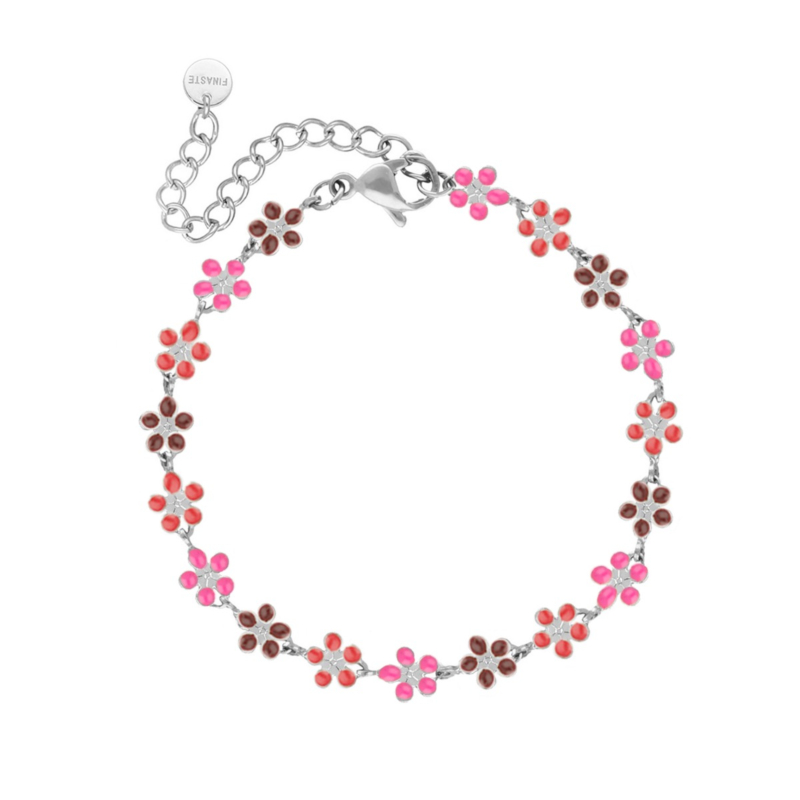 Flower bracelet fall zilver