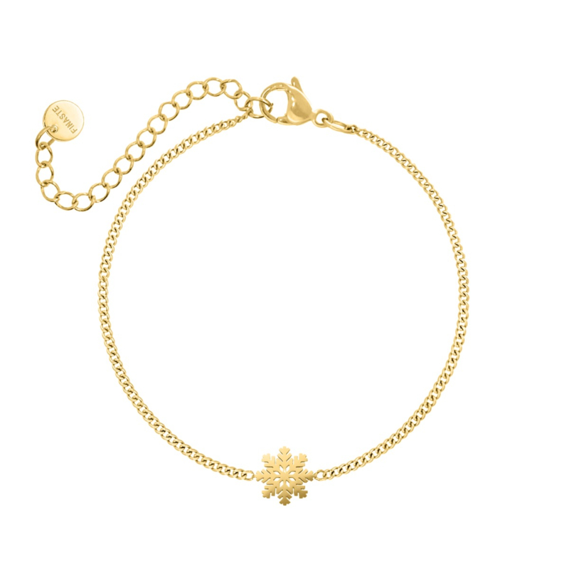 Armband snowflake goud