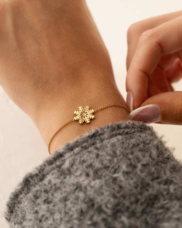 Gouden armband sneeuwvlokje