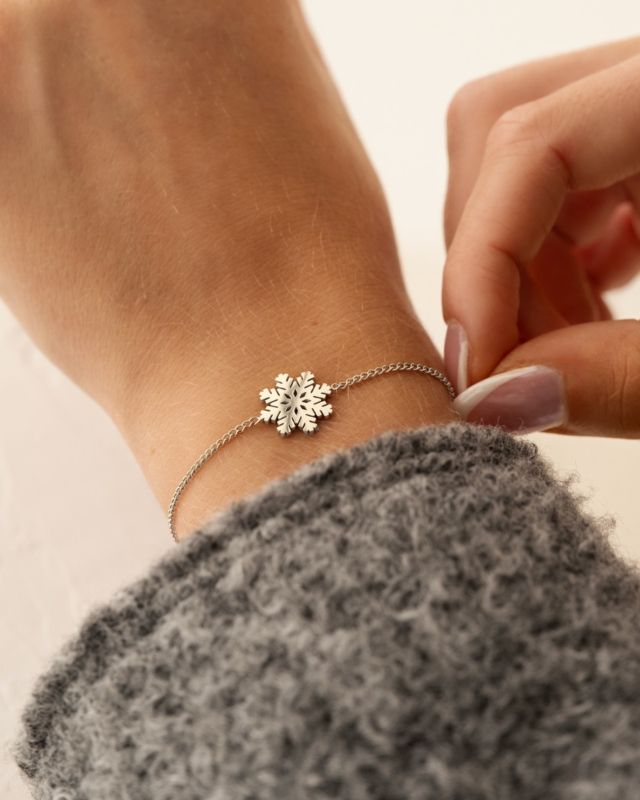 Sneeuwvlok armband zilver