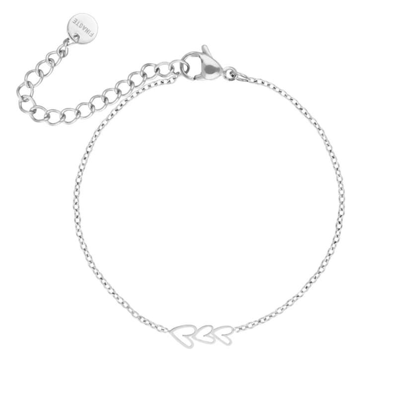 Armband love hearts triple