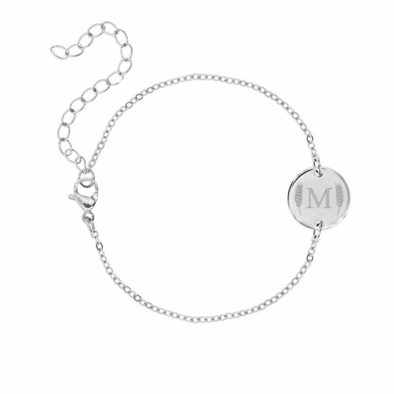 FINASTE Armband met Letter Zilver