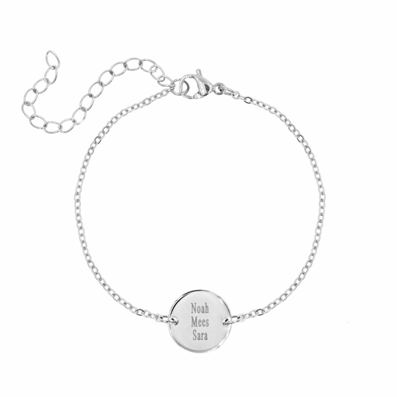 Familie naam armband zilver