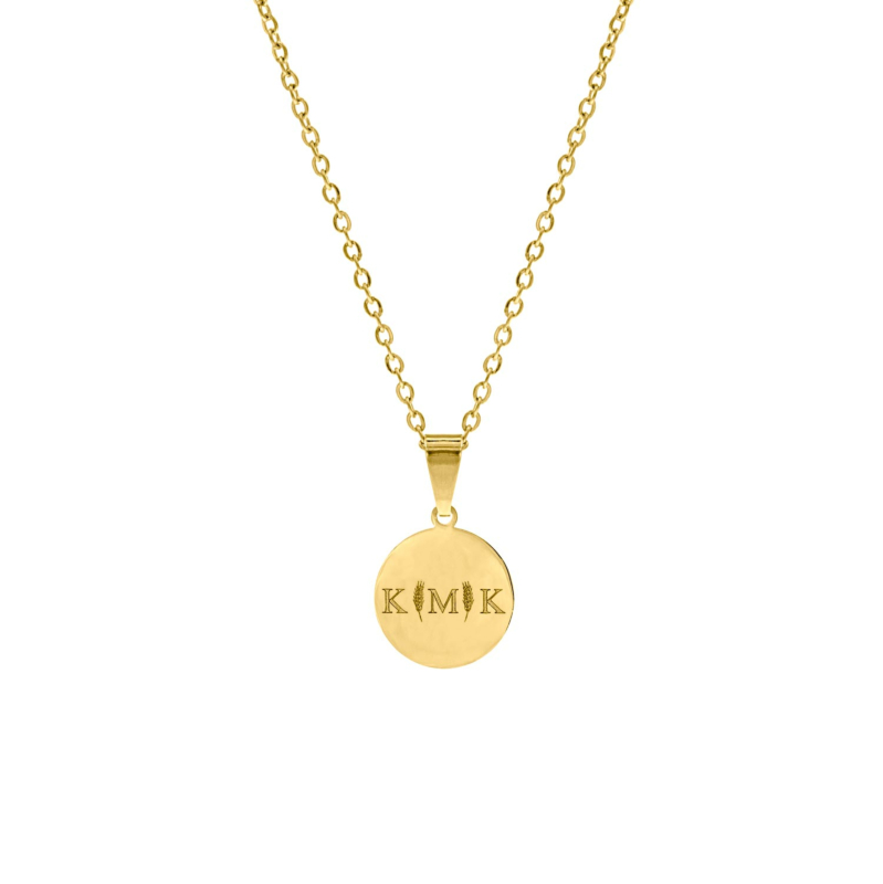 Letter ketting 3 initialen goud kleurig