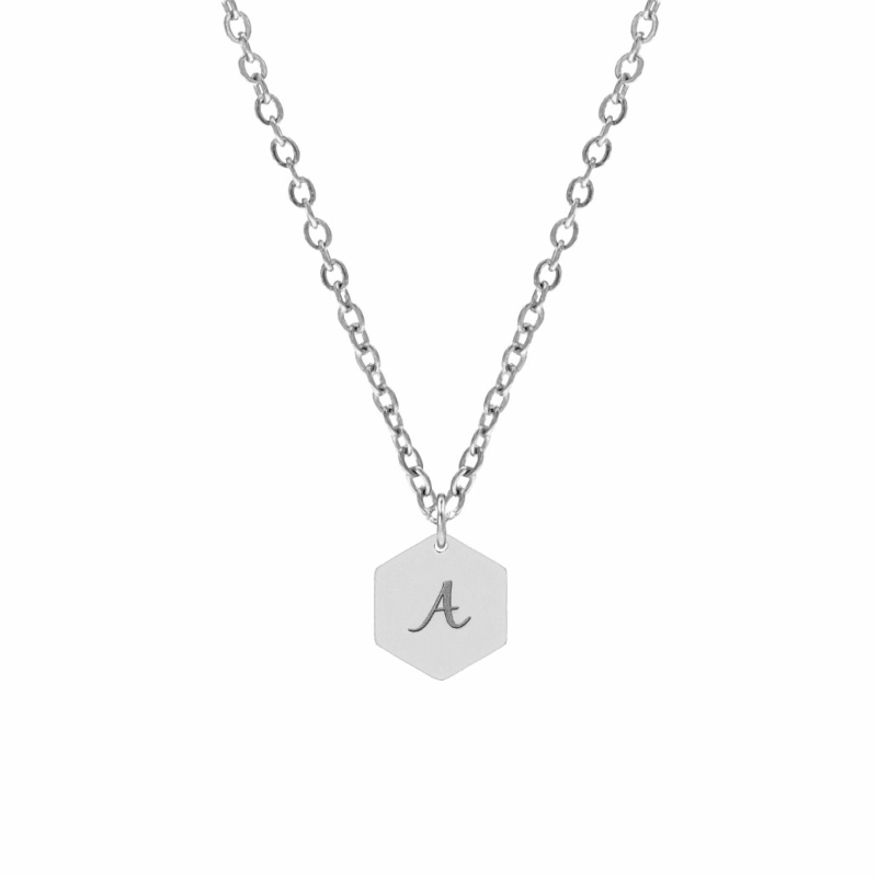 Sierletter ketting zilver