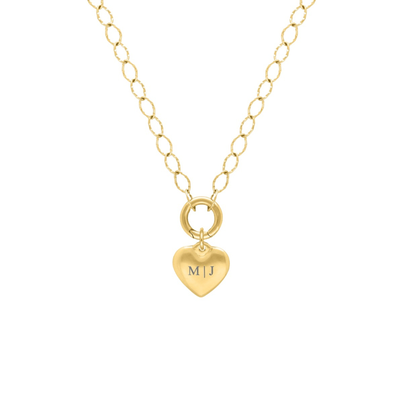 Ketting met hartje graveren goud