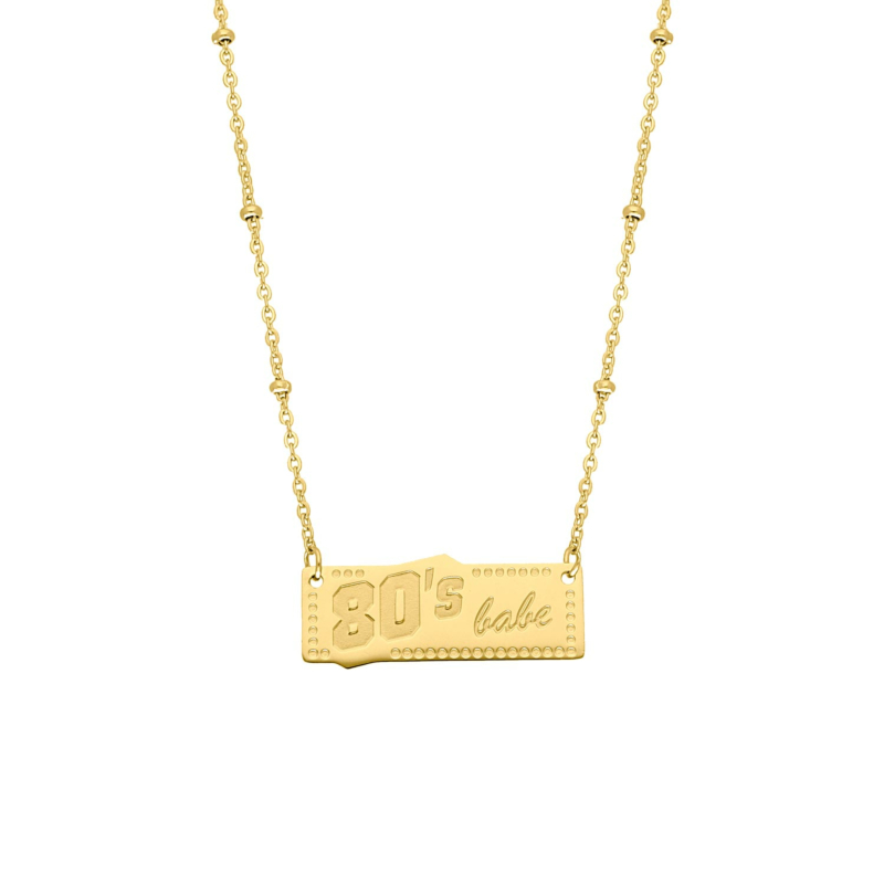 80's babe ketting goud kleurig