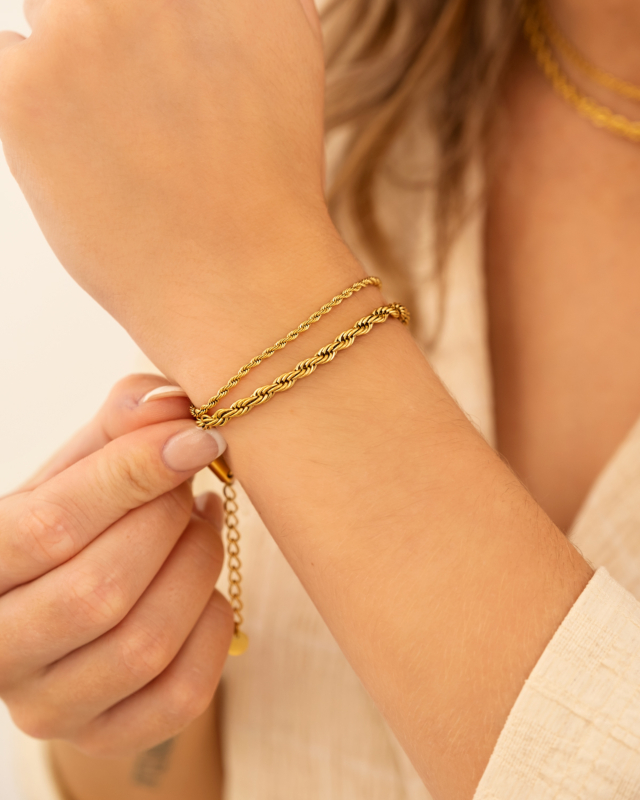 Gouden armband dubbel