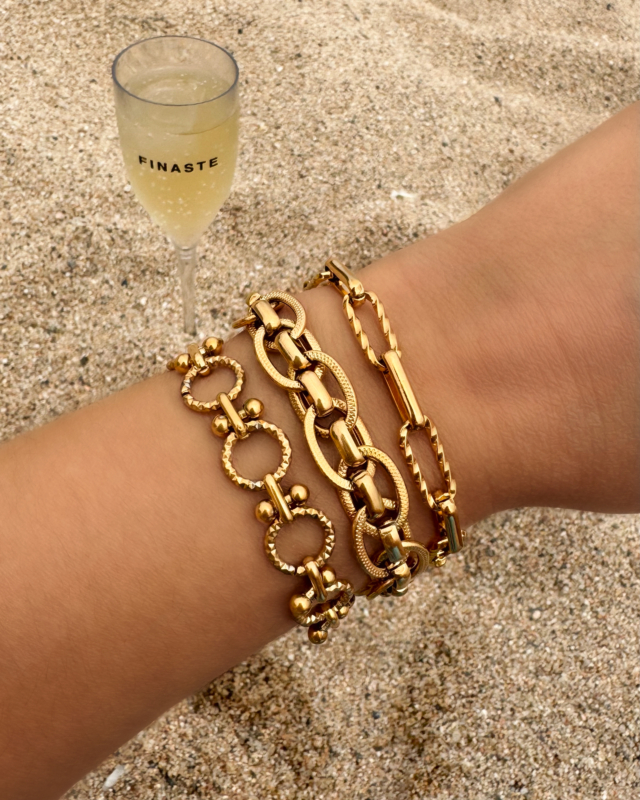 Gouden chain armparty