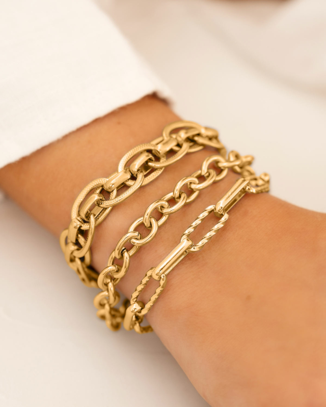 Armbanden mix goud