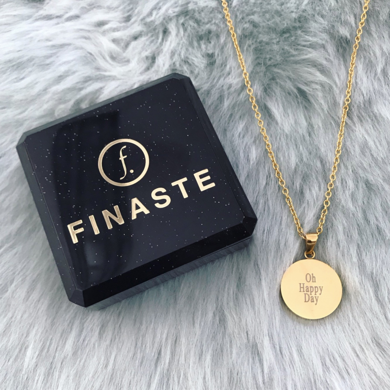 Gouden ketting graveerbaar met sieradendoosje