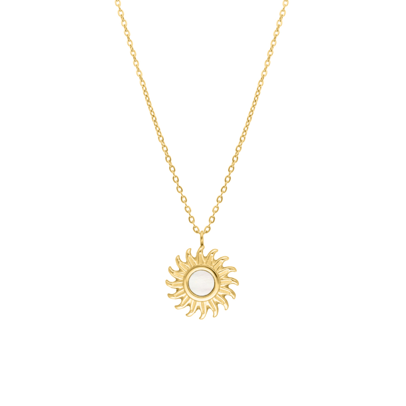 Zon ketting vintage goudkleurig