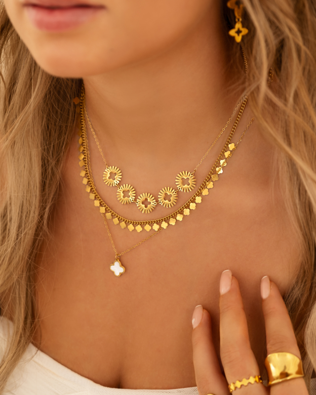 Luxury Clover ketting kleur goud