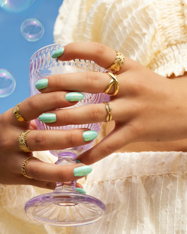 Mermaid ring goudkleurig