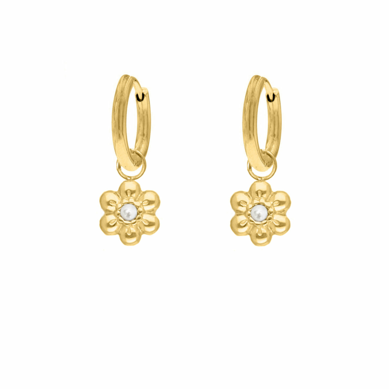 Earrings Daisy Pearl goldplated 