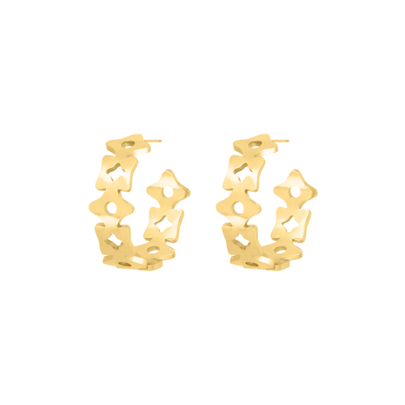 Iconic hoop earrings goldplated 