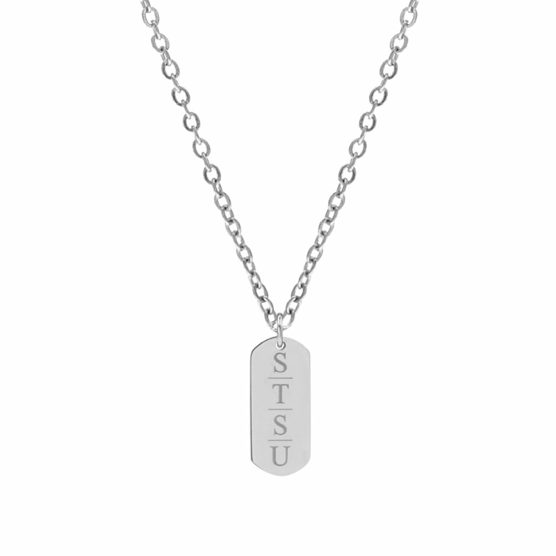 Grote bar ketting met 4 letters