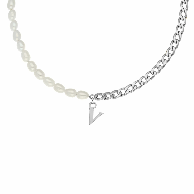 Initial ketting chain & pearl