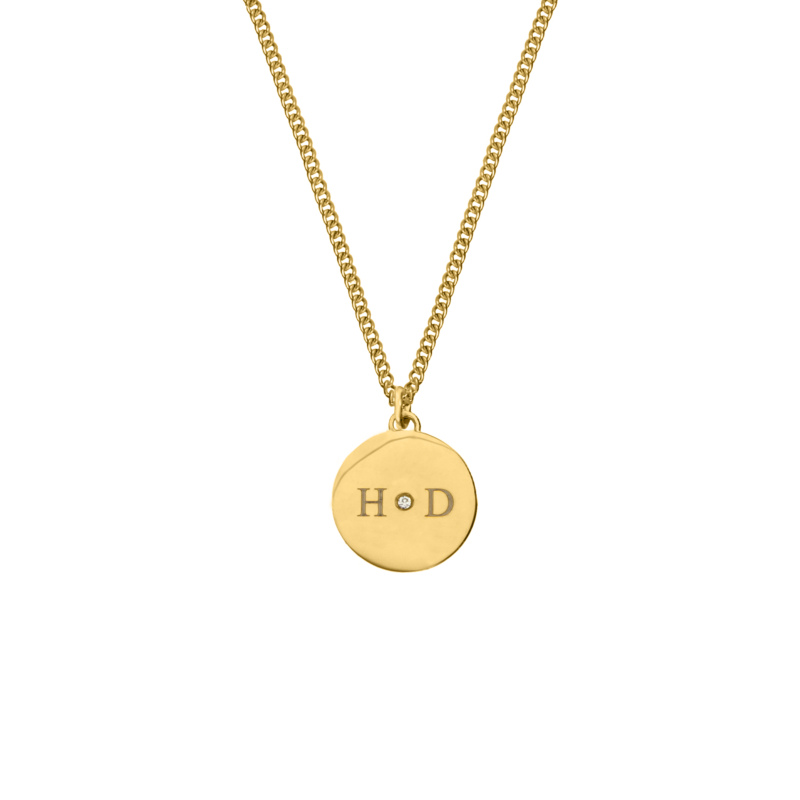 Ketting 2 initials exclusive goudkleurig