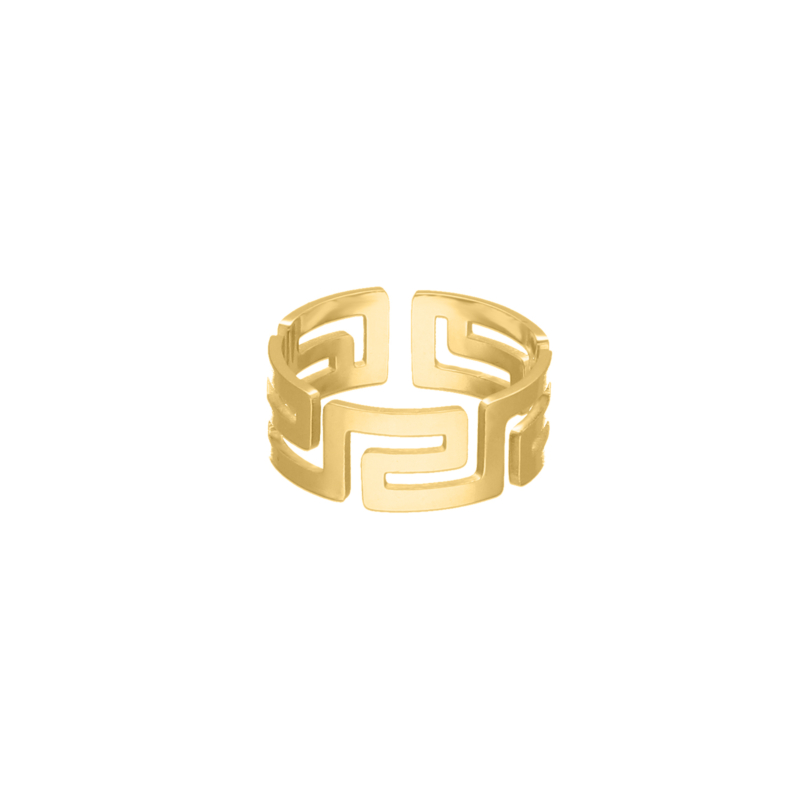 Maze ring goldplated