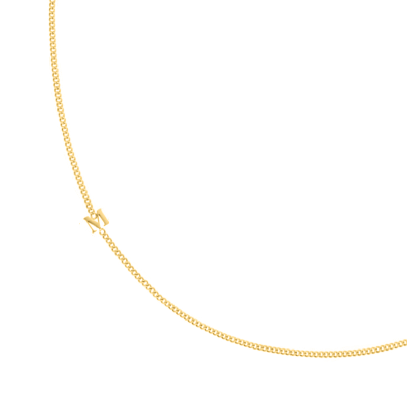 Initial necklace mini goldplated