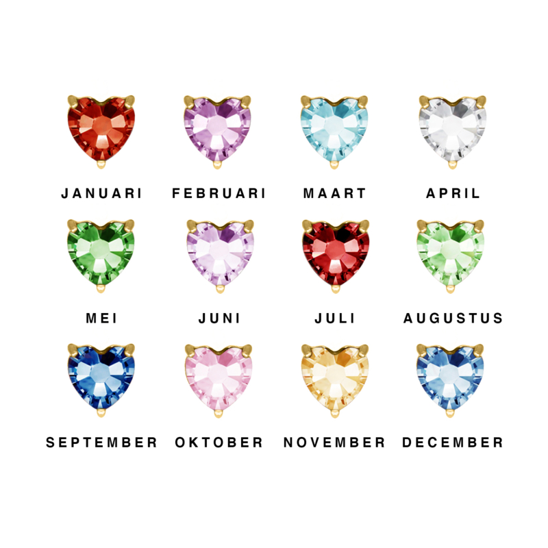 Hartjes birthstones overzicht