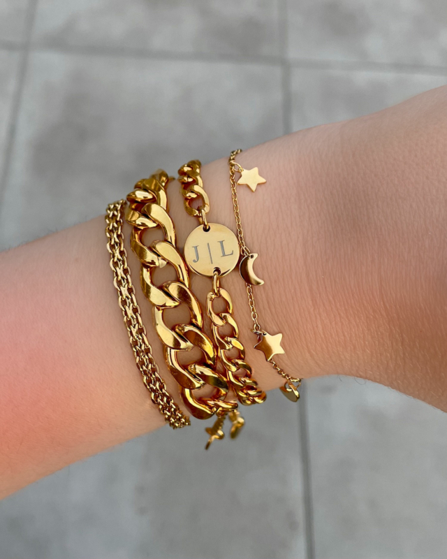 armparty goud kleurig graveerbaar