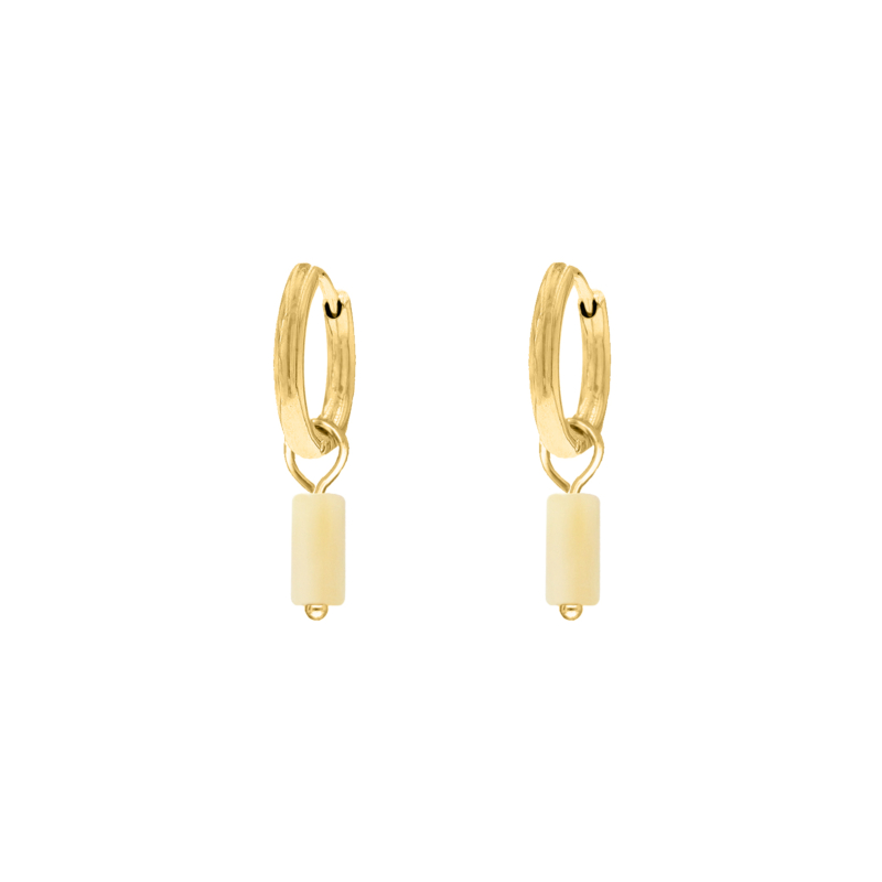 Earrings nude stone goldplated