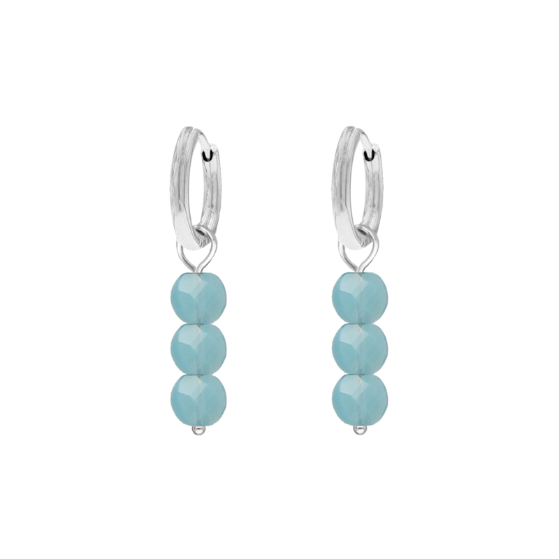 Earrings aqua stones