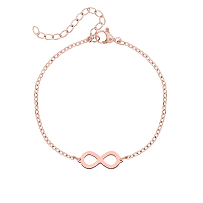 DRKS infinity armband in het rose goud