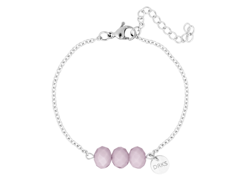 Charming armband lila