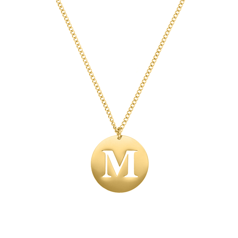 Gouden ketting met initial