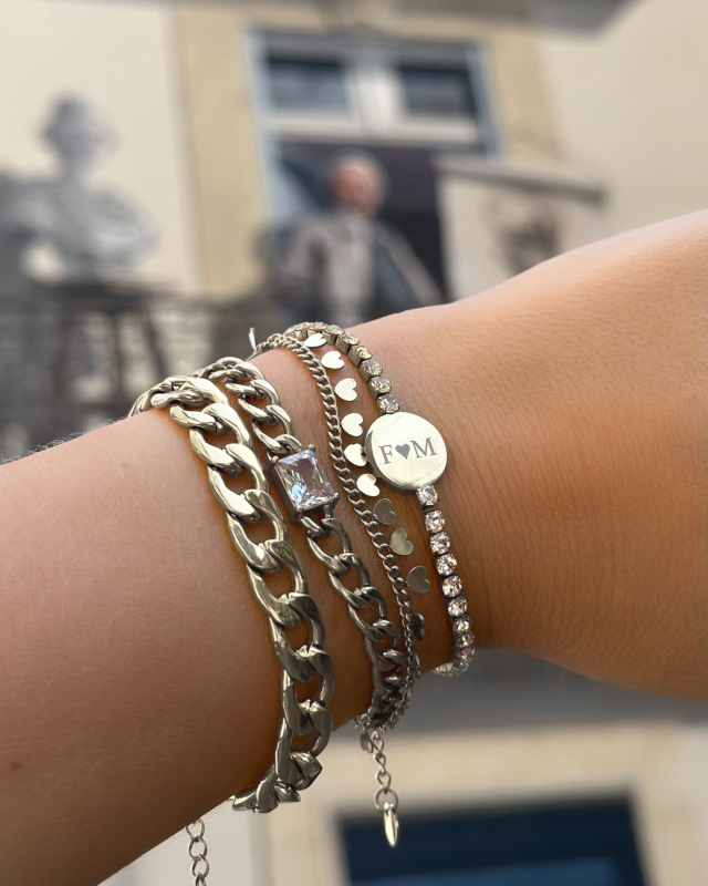 Armparty zilverkleurig om pols